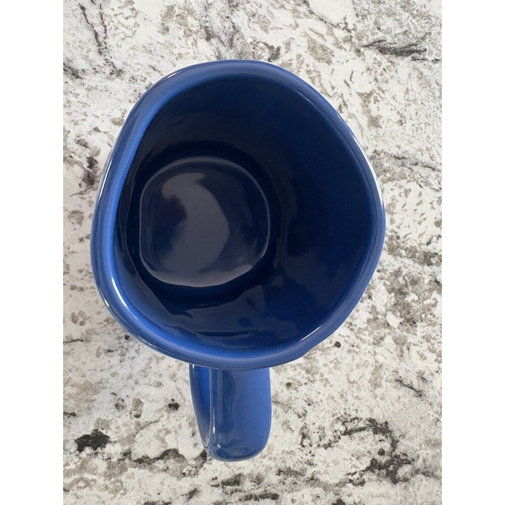 *NEW* Rae Dunn Love You Like A Latke Blue Gold Coffee Tea Hot Chocolate Mug - Picture 5 of 6